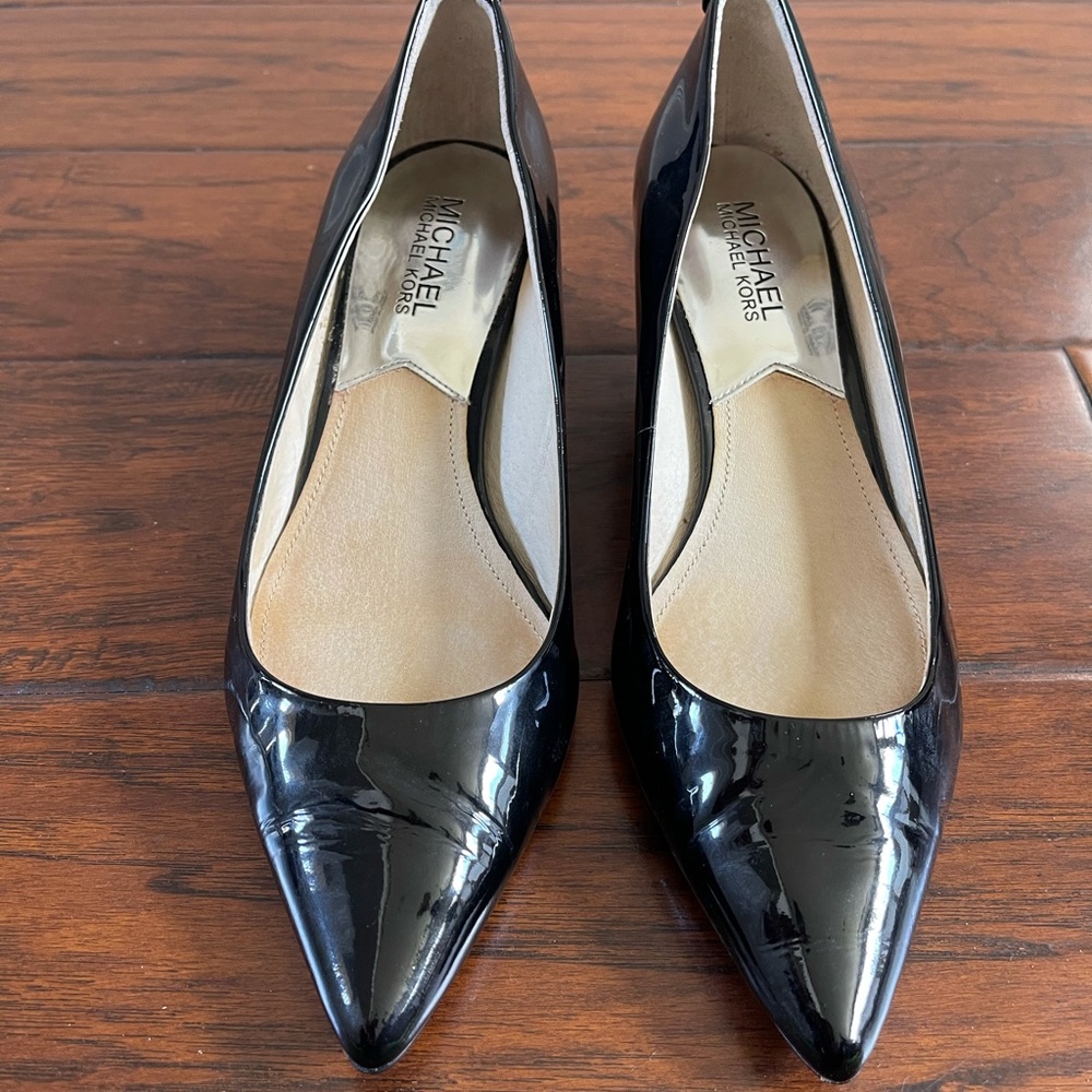 Michael Kors Flex Patent Leather Kitten Pumps